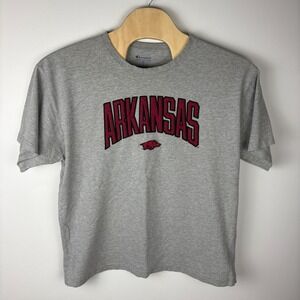 Champion Arkansas‎ Razorbacks Gray T Shirt Mens 2XL Athletic Crew Neck Tee